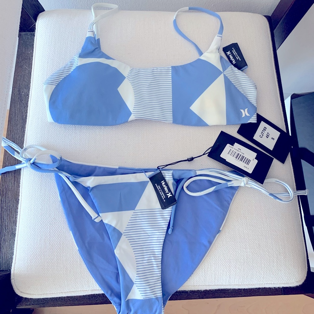 Hurley Bikini - Blue/White - Brand New w Tags